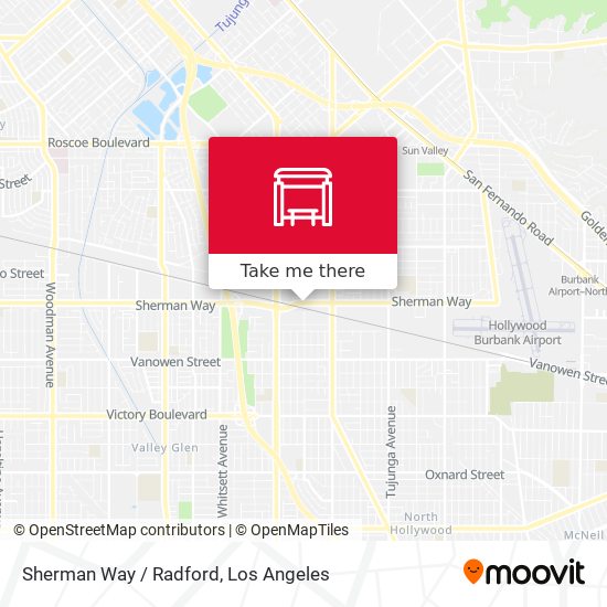 Sherman Way / Radford map