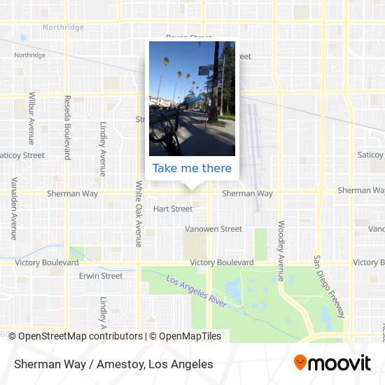 Sherman Way / Amestoy map
