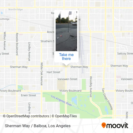 Sherman Way / Balboa map