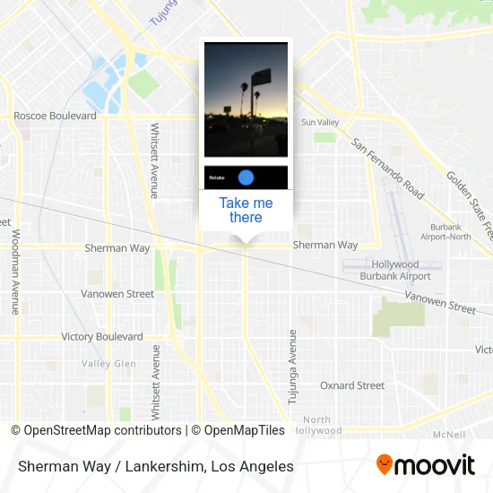 Sherman Way / Lankershim map