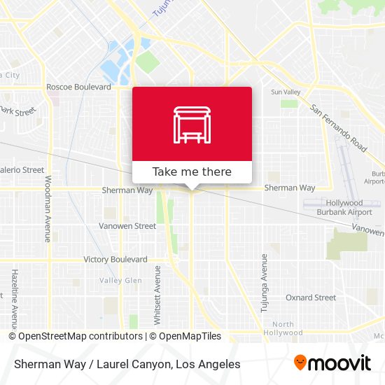 Sherman Way / Laurel Canyon map