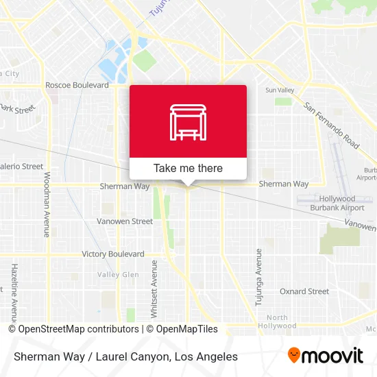 Sherman Way / Laurel Canyon map