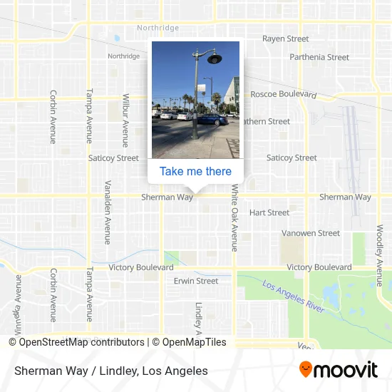 Sherman Way / Lindley map