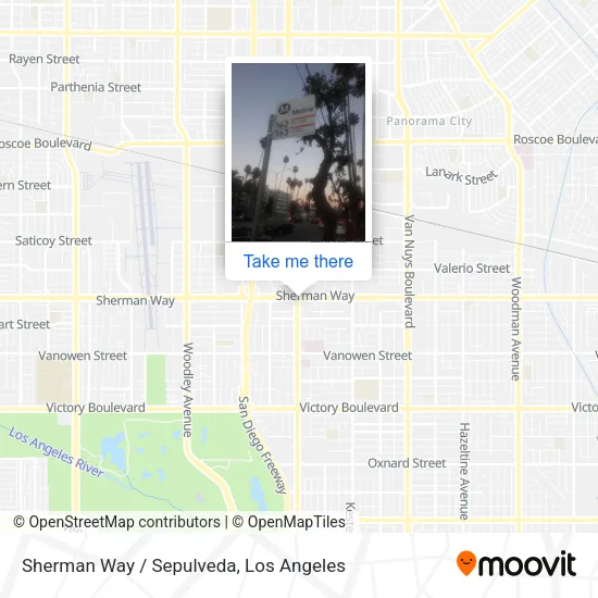 Sherman Way / Sepulveda map