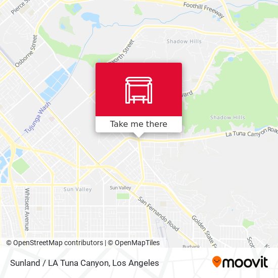 Sunland / LA Tuna Canyon map