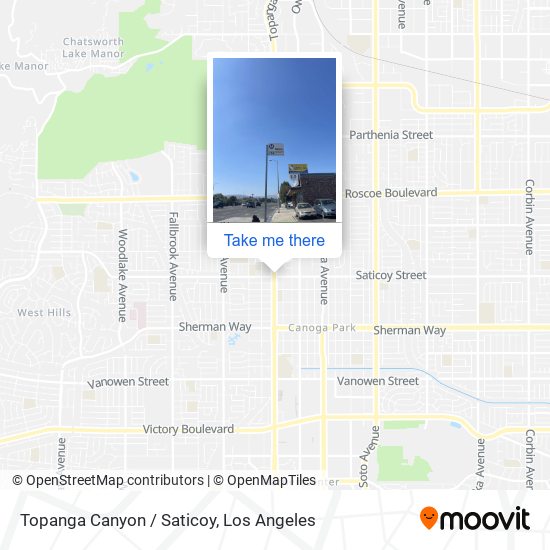 Topanga Canyon / Saticoy map