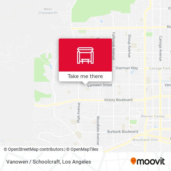 Mapa de Vanowen / Schoolcraft