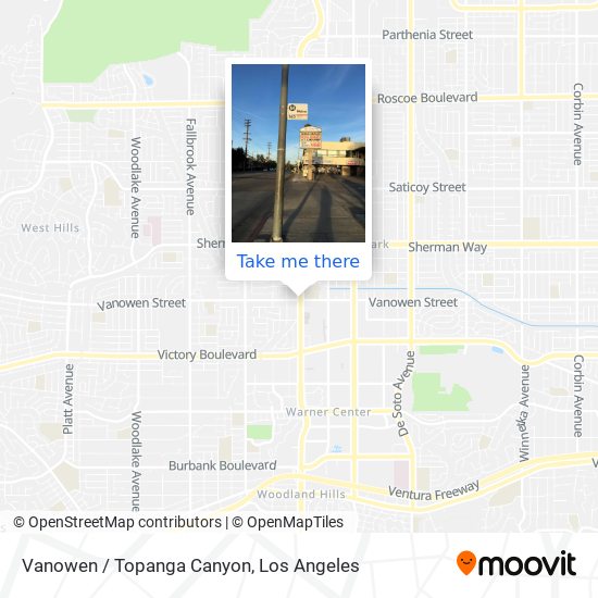 Vanowen / Topanga Canyon map