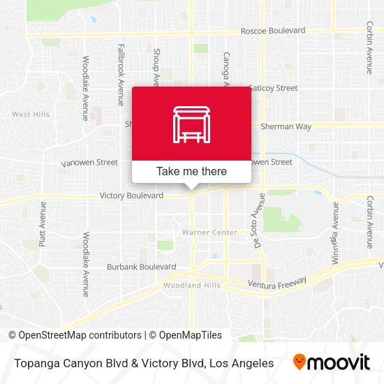 Topanga Canyon Blvd & Victory Blvd map