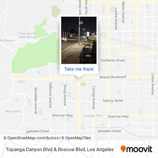 Mapa de Topanga Canyon Blvd & Roscoe Blvd