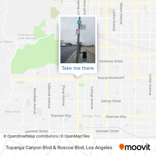 Topanga Canyon Blvd & Roscoe Blvd map
