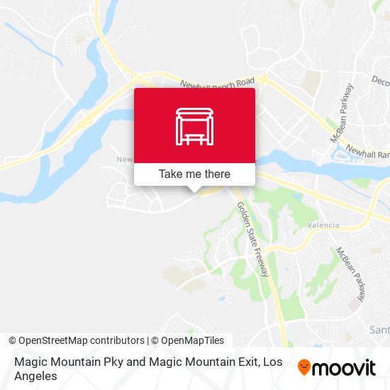 Magic Mountain Pky and Magic Mountain Exit map