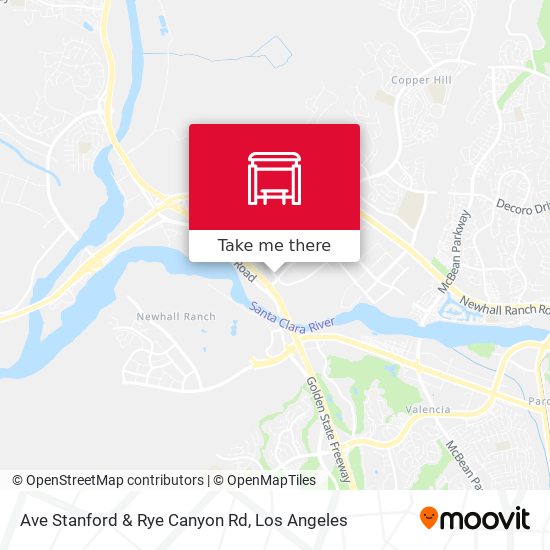 Ave Stanford & Rye Canyon Rd map