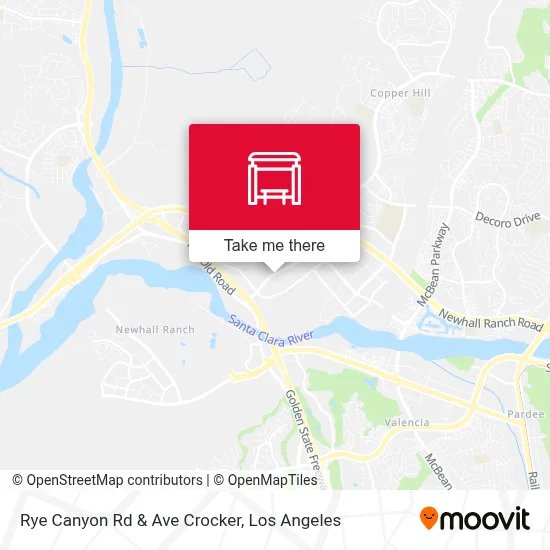 Rye Canyon Rd & Ave Crocker map