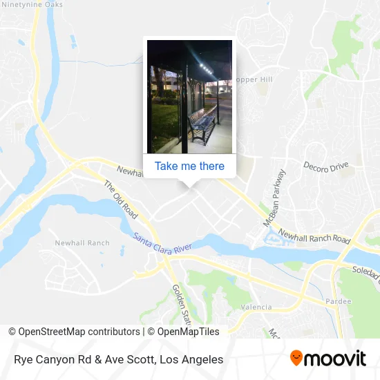 Rye Canyon Rd & Ave Scott map