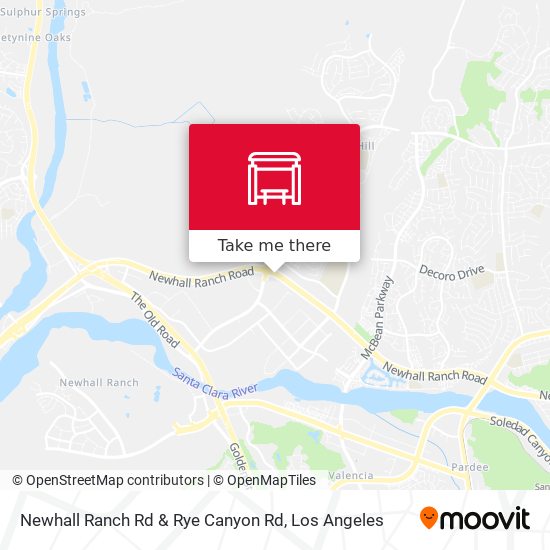 Newhall Ranch Rd & Rye Canyon Rd map