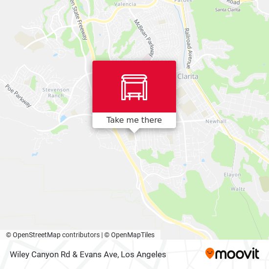 Wiley Canyon Rd & Evans Ave map