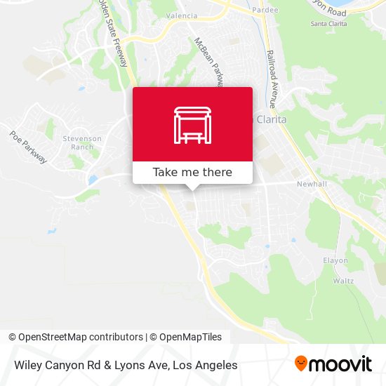 Wiley Canyon Rd & Lyons Ave map