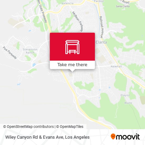 Wiley Canyon Rd & Evans Ave map