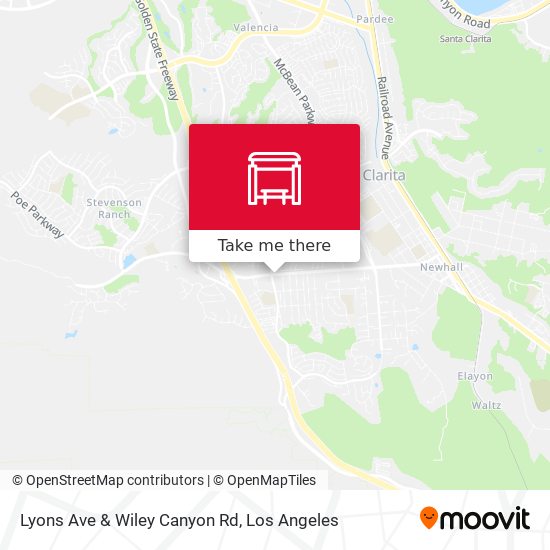 Lyons Ave & Wiley Canyon Rd map