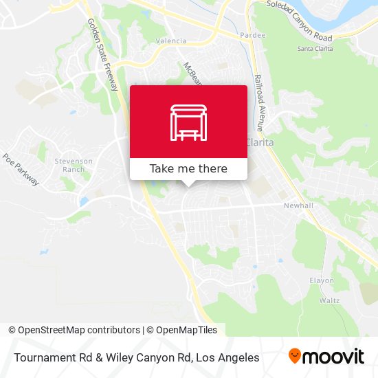 Mapa de Tournament Rd & Wiley Canyon Rd