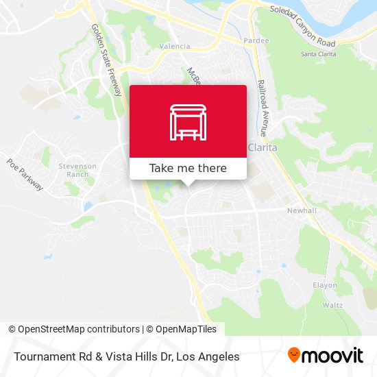 Tournament Rd & Vista Hills Dr map