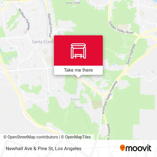 Newhall Ave & Pine St map
