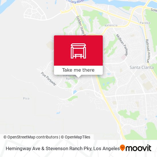 Hemingway Ave & Stevenson Ranch Pky map