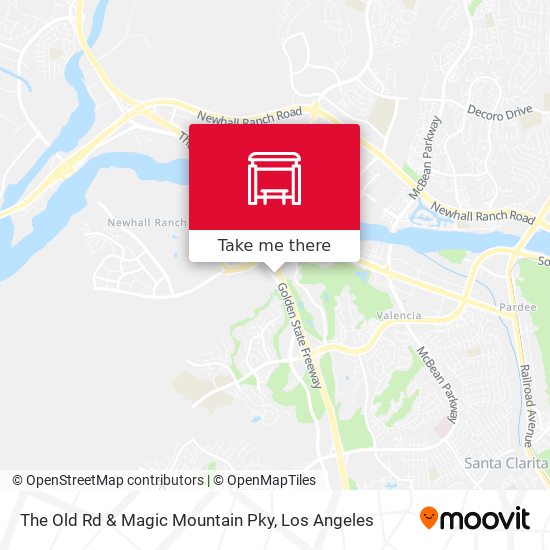 The Old Rd & Magic Mountain Pky map