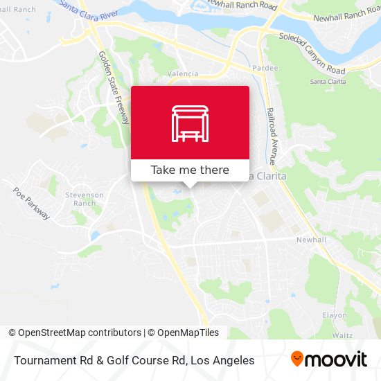Tournament Rd & Golf Course Rd map