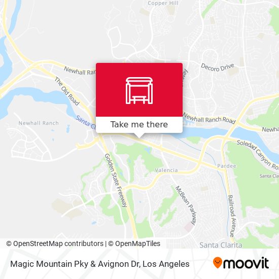 Magic Mountain Pky & Avignon Dr map