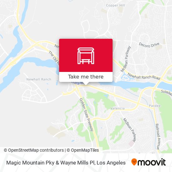 Magic Mountain Pky & Wayne Mills Pl map