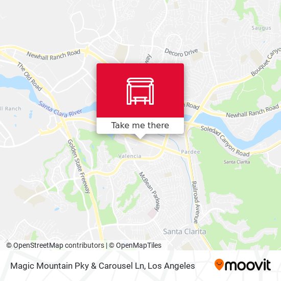 Mapa de Magic Mountain Pky & Carousel Ln