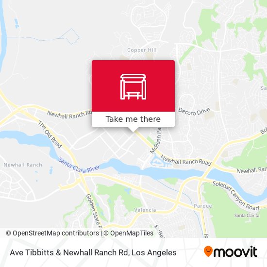 Ave Tibbitts & Newhall Ranch Rd map