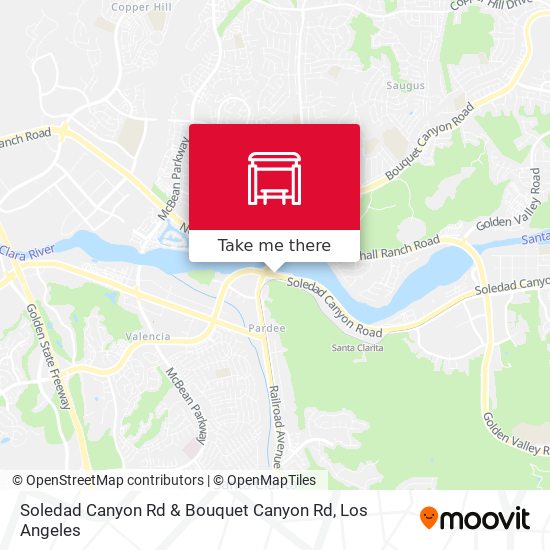 Soledad Canyon Rd & Bouquet Canyon Rd map