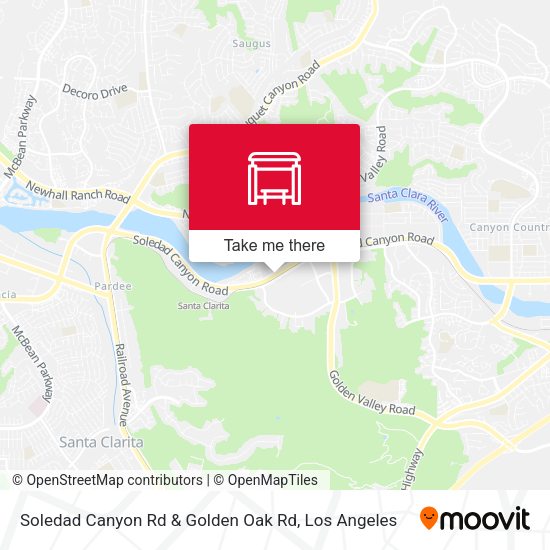 Soledad Canyon Rd & Golden Oak Rd map