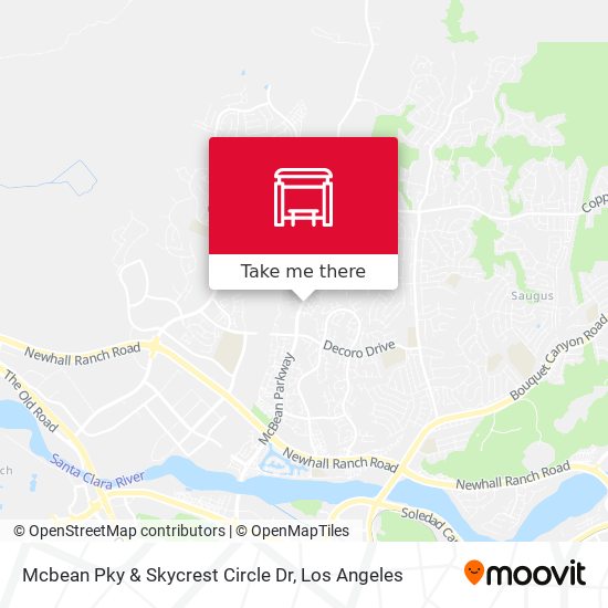 Mcbean Pky & Skycrest Circle Dr map