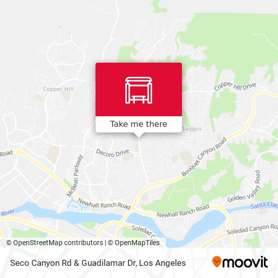 Seco Canyon Rd & Guadilamar Dr map
