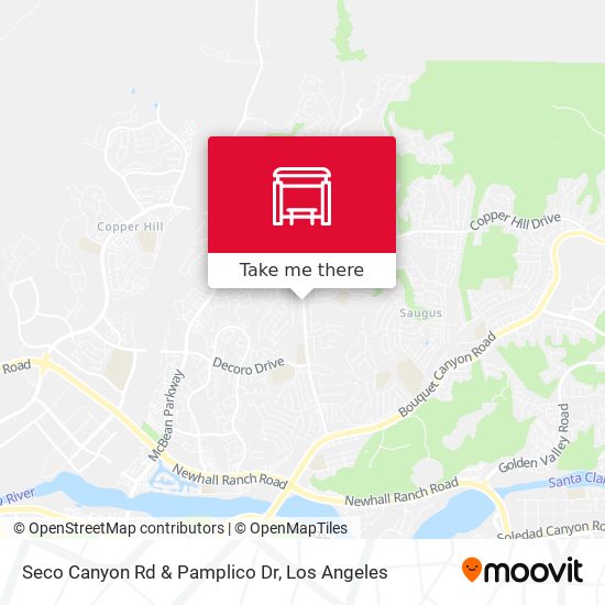 Seco Canyon Rd & Pamplico Dr map