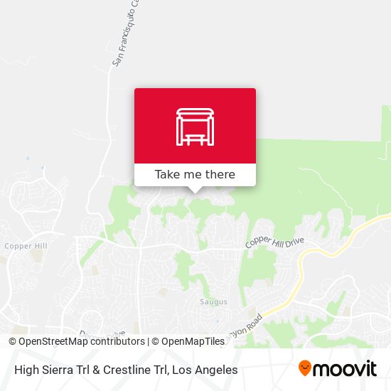 High Sierra Trl & Crestline Trl map