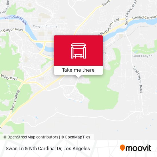 Swan Ln & Nth Cardinal Dr map