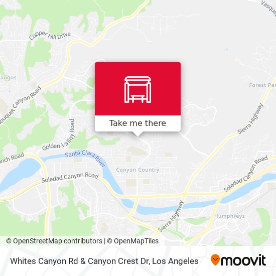 Whites Canyon Rd & Canyon Crest Dr map