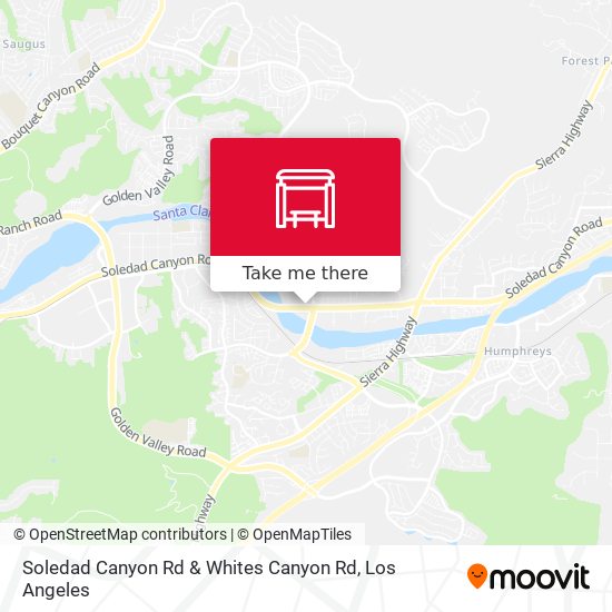 Soledad Canyon Rd & Whites Canyon Rd map