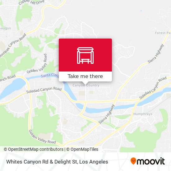 Whites Canyon Rd & Delight St map