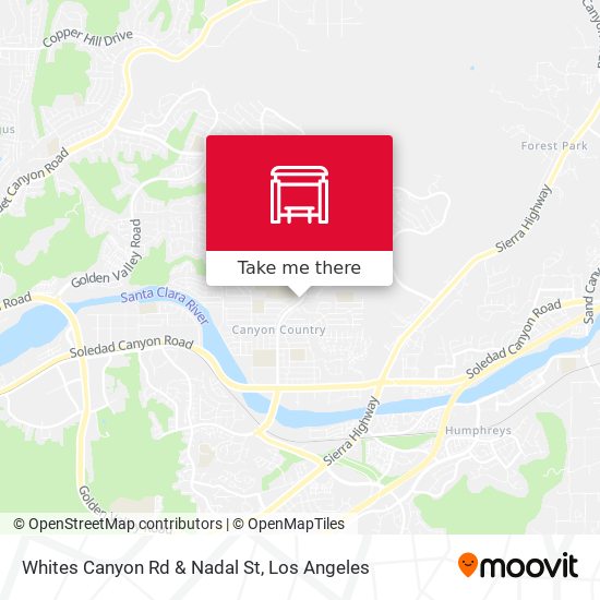 Whites Canyon Rd & Nadal St map