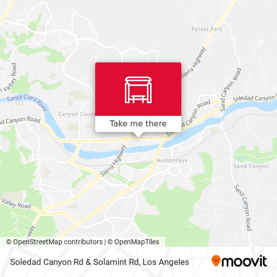 Soledad Canyon Rd & Solamint Rd map