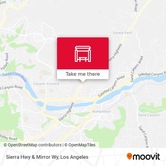 Sierra Hwy & Mirror Wy map