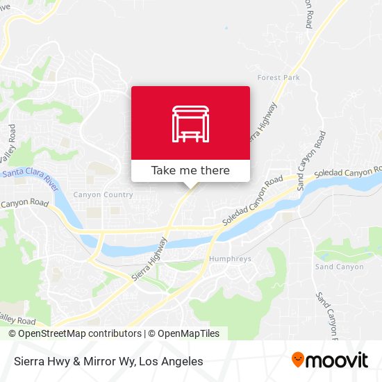 Sierra Hwy & Mirror Wy map