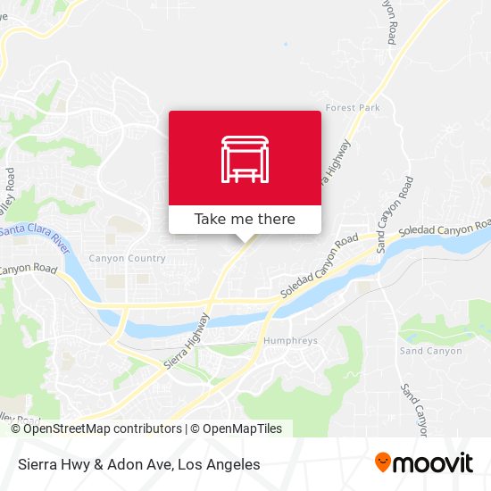 Sierra Hwy & Adon Ave map