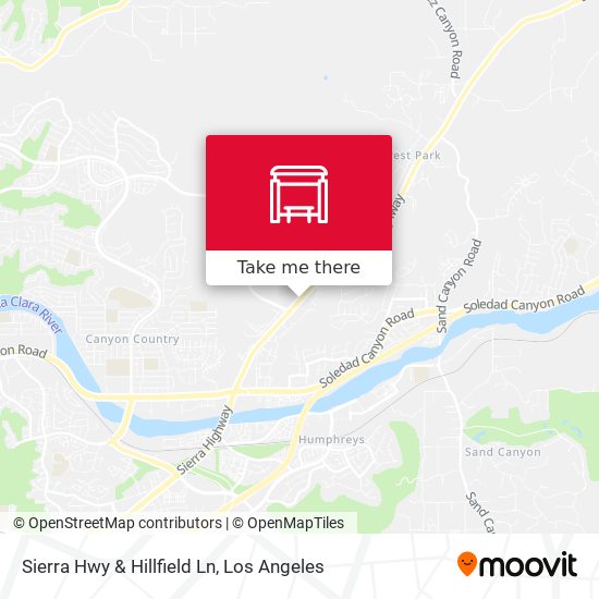 Sierra Hwy & Hillfield Ln map